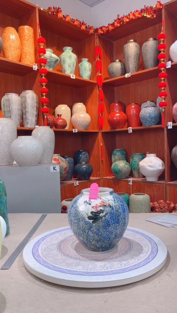 【闪购商品】瓶手绘 a384 陶瓷花瓶 无花