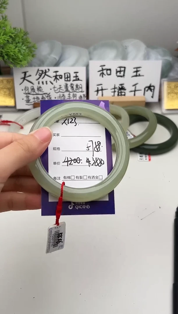 未镶嵌手镯和田玉微色差X123