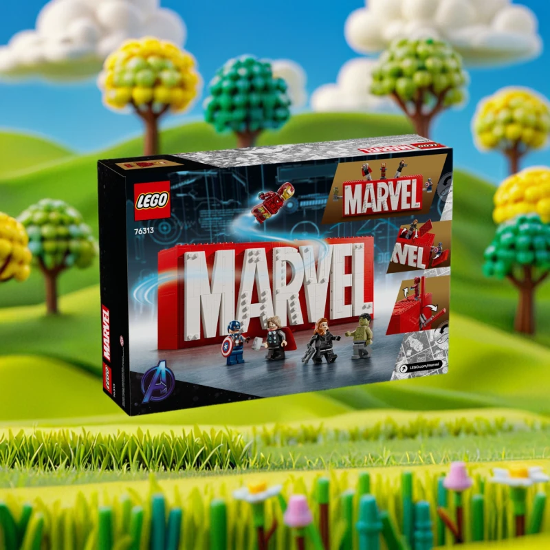 LEGO/乐高积木76313漫威标识与小人仔1盒.