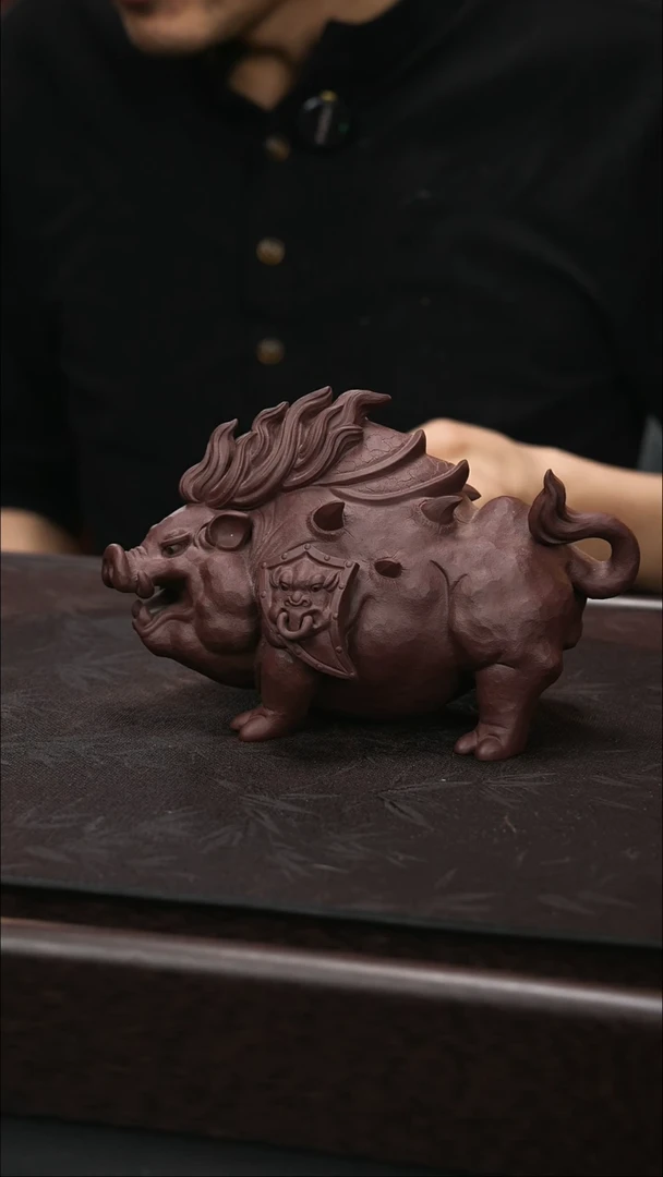 紫砂茶宠紫砂 野猪