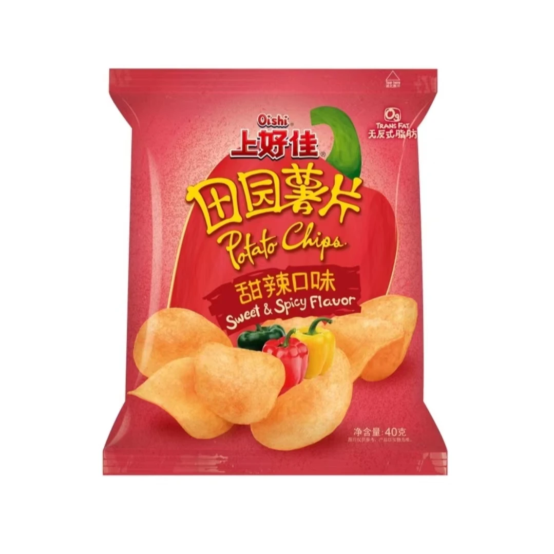 上好佳田园薯片（甜辣味）40g/袋 8165