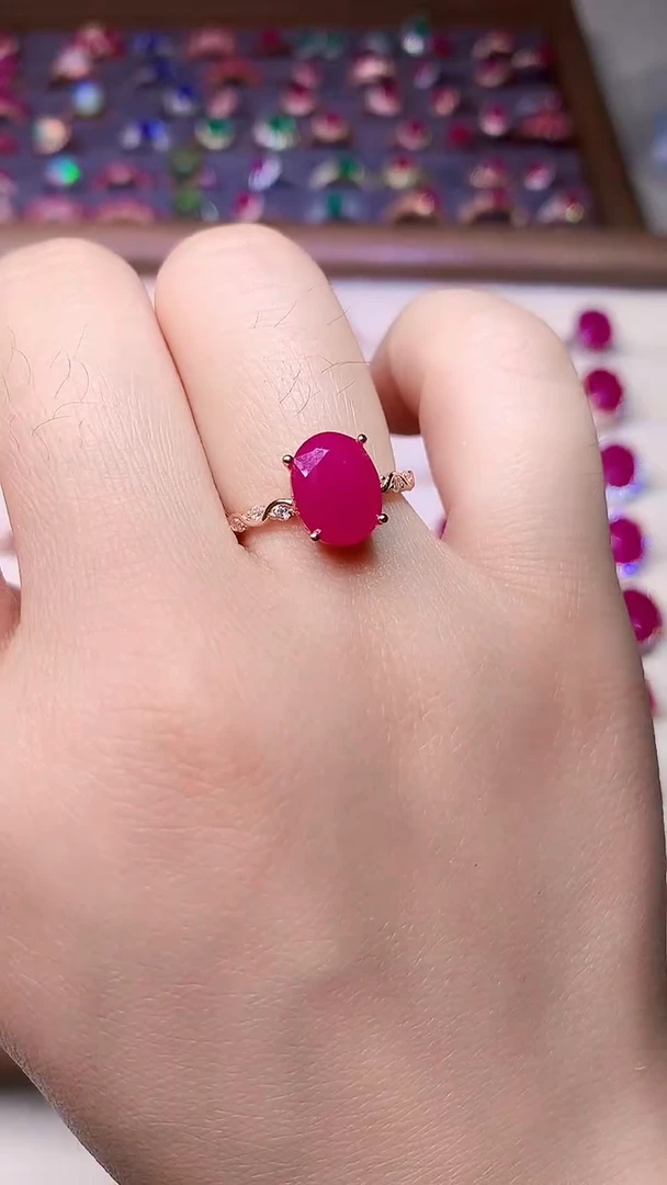 【闪购商品】红宝石戒指银S925镶嵌000