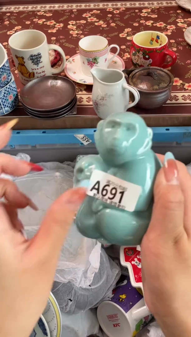 瓷片橙*瓷器瓷器A691