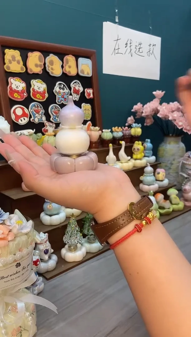 摆件陶紫色葫芦景德镇陶瓷摆件1个装