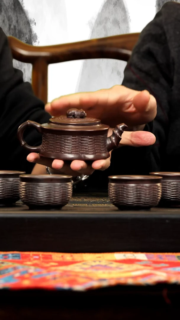 【闪购商品】紫砂茶壶BYM 柴烧 竹编