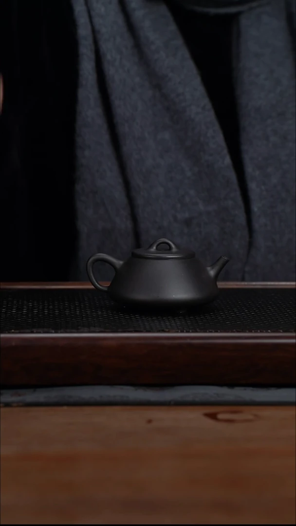 茶壶紫砂木**莫130cc黄龙山原矿石瓢