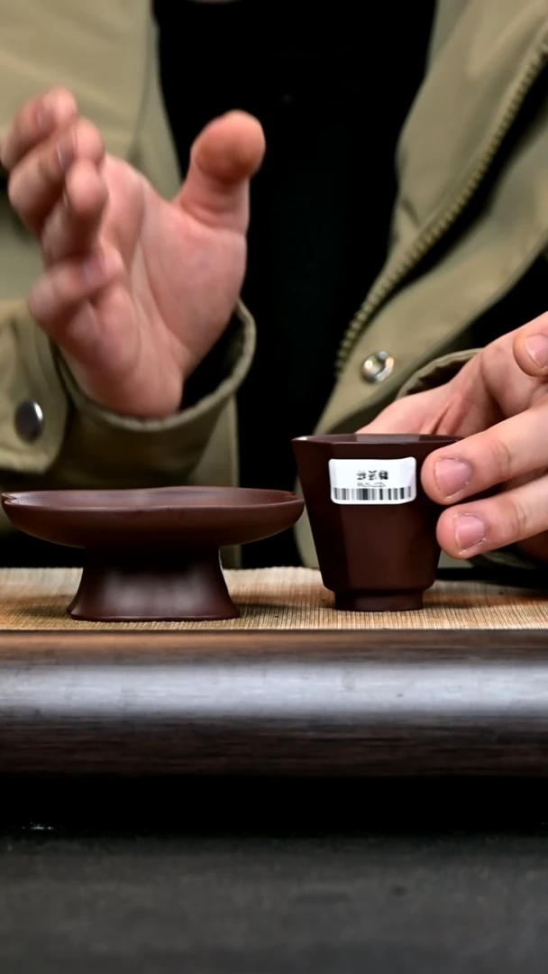 【闪购商品】紫砂茶壶YZGT15869 静简杯 紫泥带静贤杯