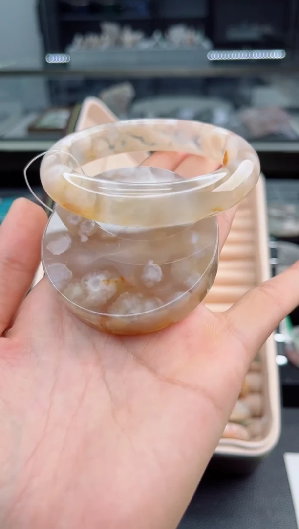 石英质玉手镯未镶嵌58圈口（赠送镯心）6886229