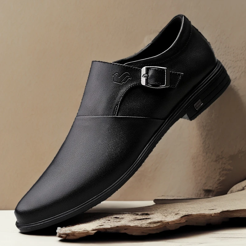 【富贵鸟正品】男春季真皮透气英伦风软底正装男鞋轻奢高档男士鞋子