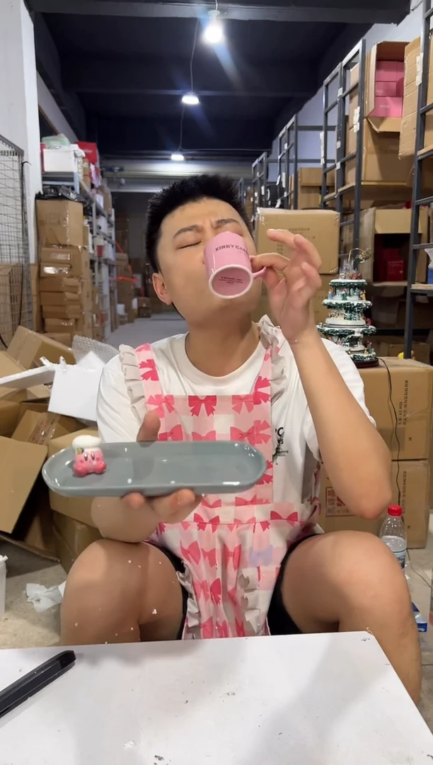 瓷片星之卡比一杯一碟掉了自己粘一下