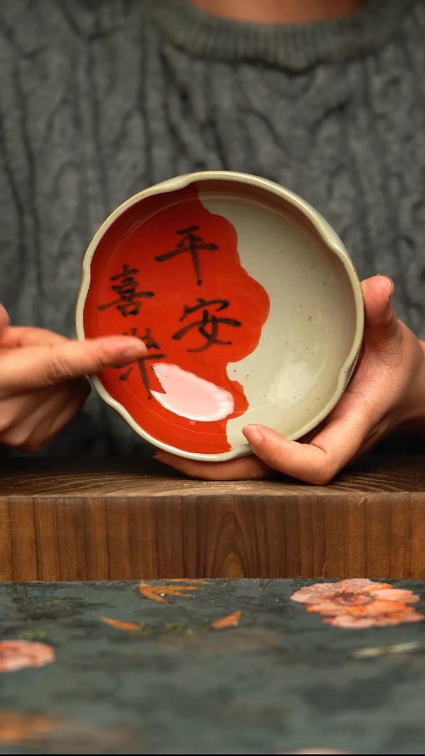 杯釉下彩手工手绘同款陶器
