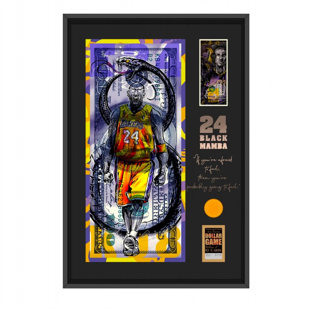 【胖】美金版画 黑曼巴 科比 潮流版画