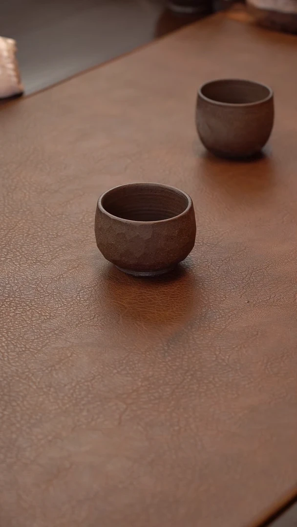 瓷片裸烧水立方主人杯