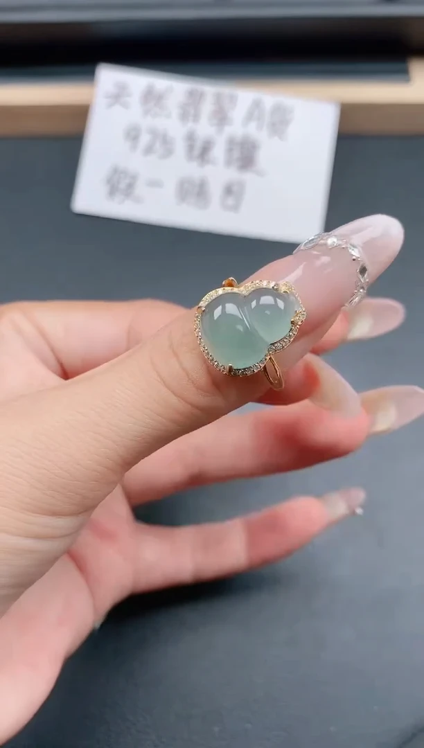 银S925镶嵌戒指翡翠1111111111