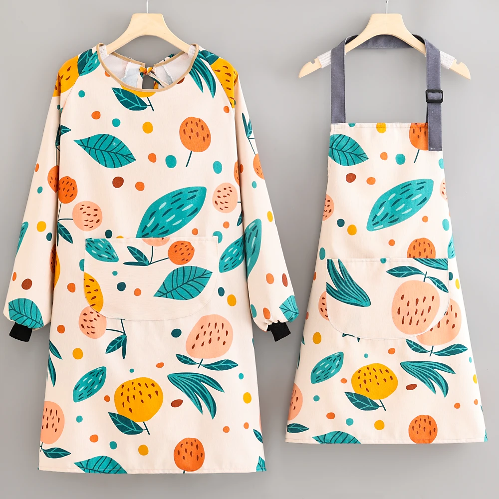 成人干活耐脏防油防污反穿罩衣舒适透气工作服家用做饭耐穿围裙