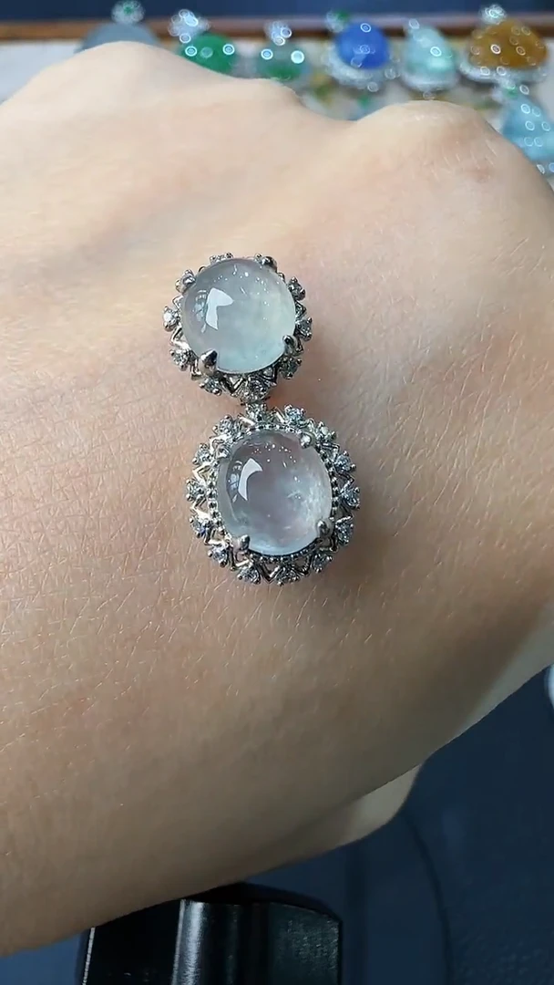 翡翠18K金镶嵌吊坠(不含链)3