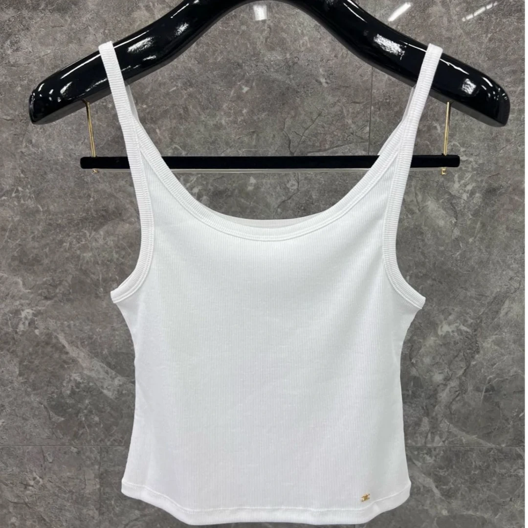 99新 Celine/思琳 赛琳白色吊带 尺码L