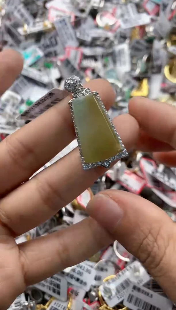 银S925镶嵌戒指翡翠999     4