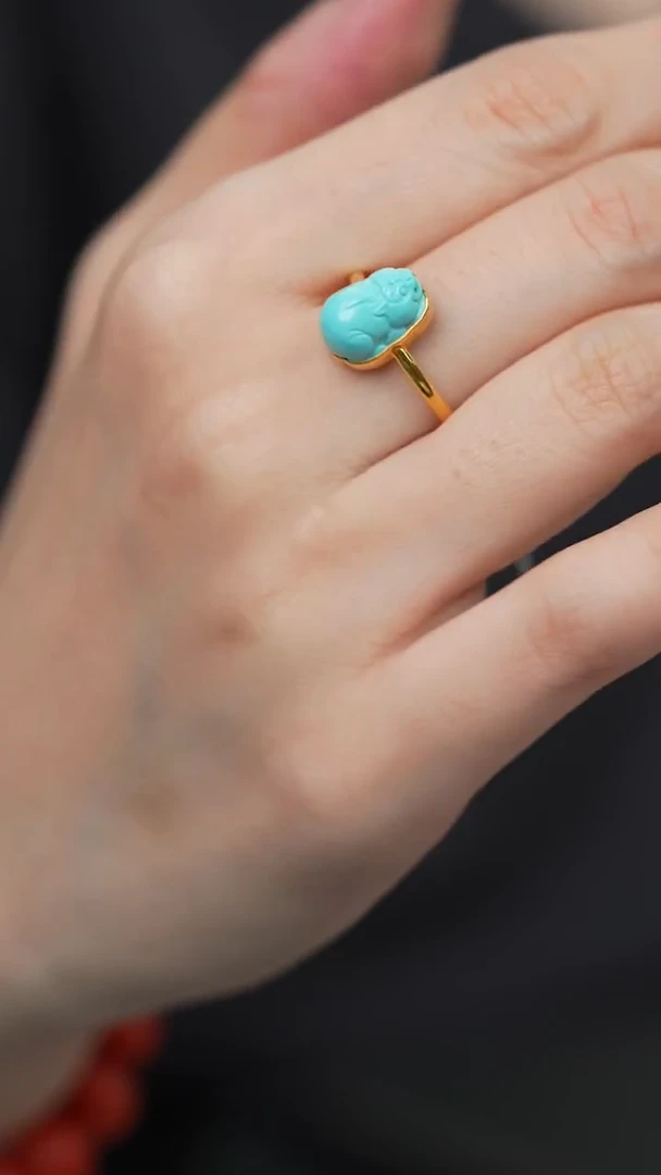 未镶嵌绿松石T21（多样性发一件）戒指