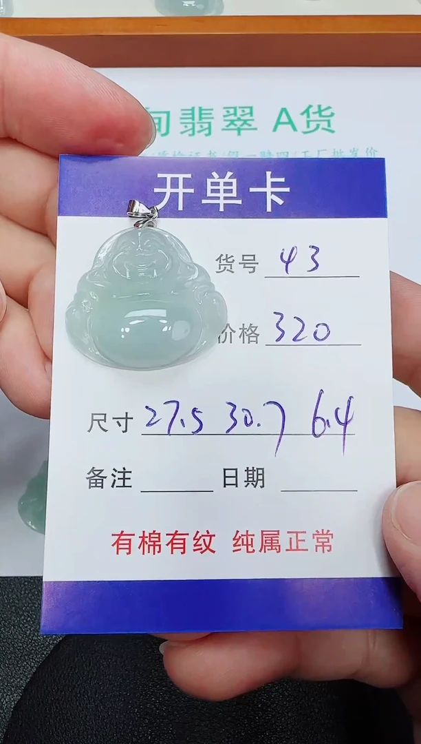 吊坠(赠链)未镶嵌翡翠43
