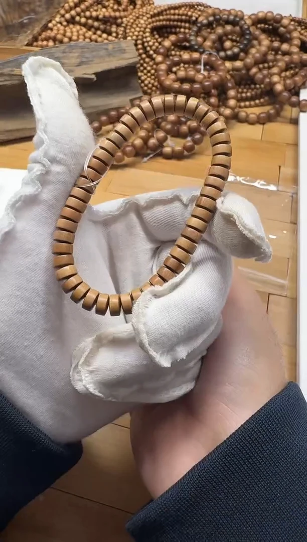 【闪购商品】檀香木手串/手链老山檀香四剖料3.5*7单圈药片手串