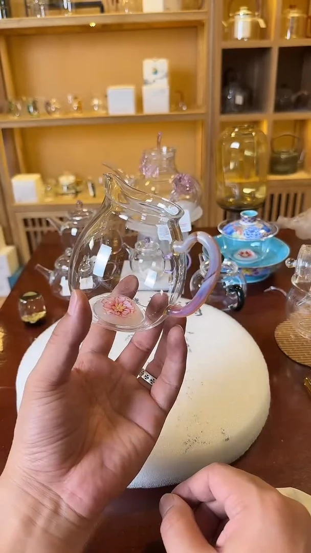 茶杯紫砂花语公杯粉色