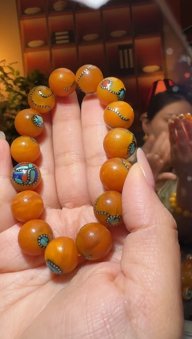 蜜蜡颈饰未镶嵌5761天然蜜蜡珠宝奇石全都保真