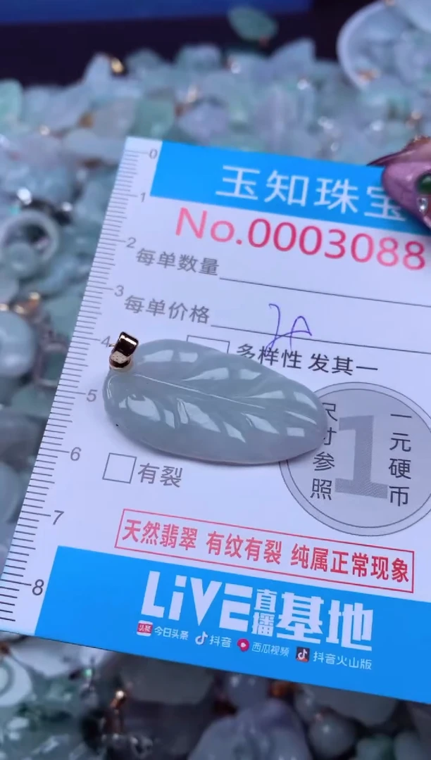 吊坠(不含链)未镶嵌翡翠3088