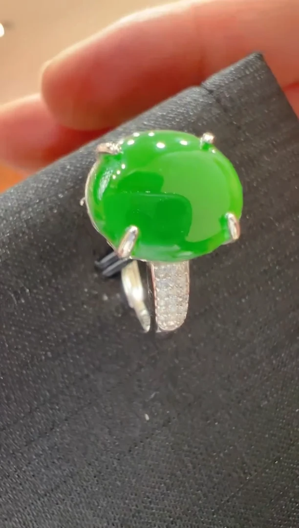 【闪购商品】翡翠戒指银S925镶嵌