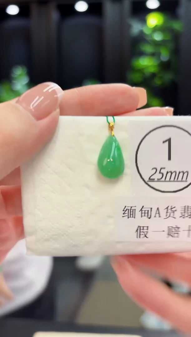颈饰18K金镶嵌翡翠 缅料A货/支持复检/一件