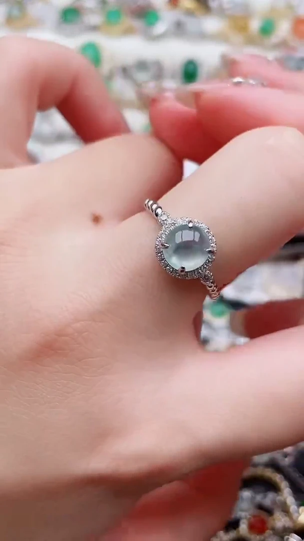 银S925镶嵌戒指翡翠44