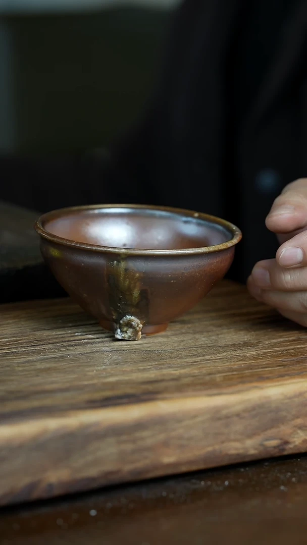浪鬼柴烧禅寂系列 斗笠杯 微瑕