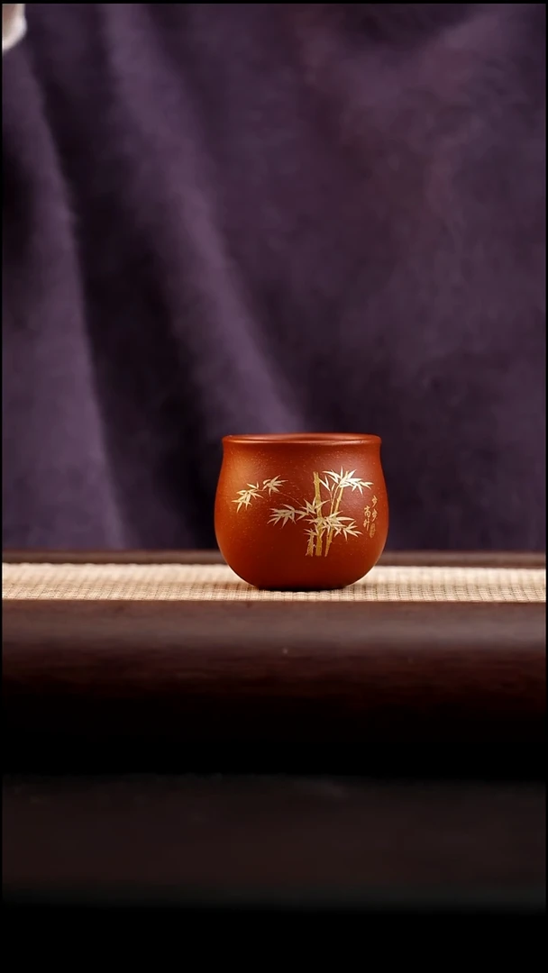 茶杯紫砂红降坡步步高升杯