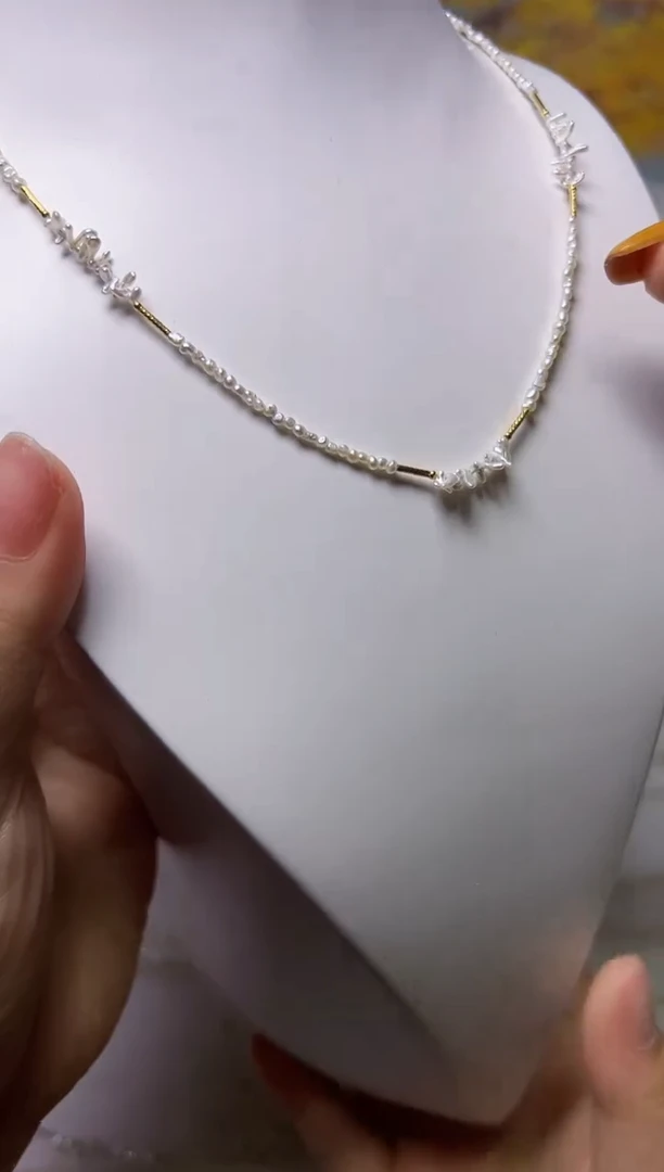 海水珍珠18K金镶嵌颈饰狼牙
