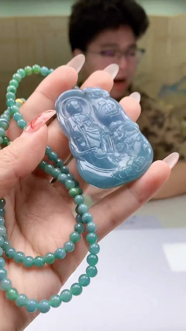 【闪购商品】定制翡翠未镶嵌4688ty-毛货挂件43