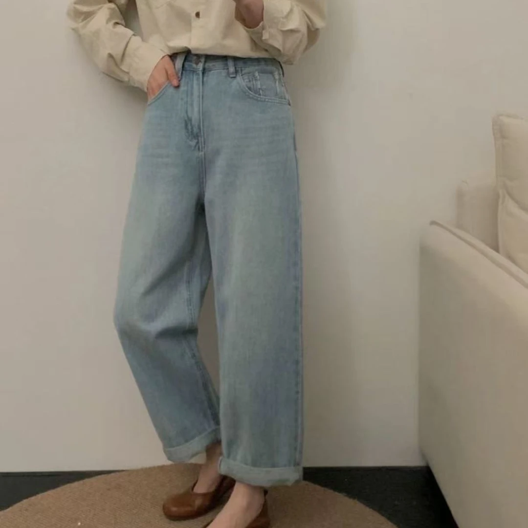 66268韩版蓝色牛仔裤