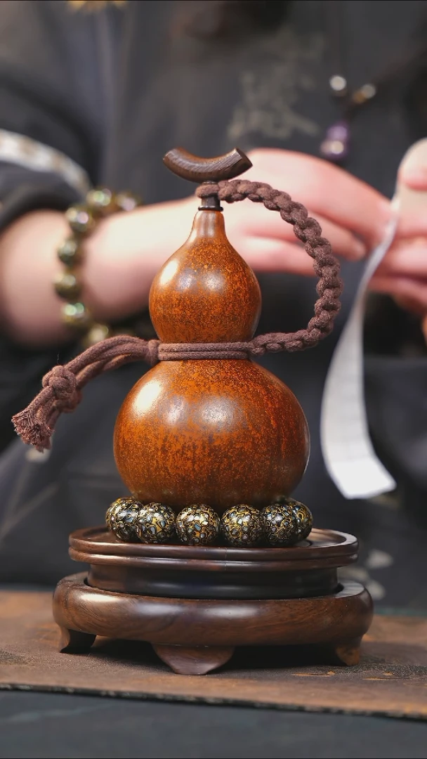 【闪购商品】YP121大漆酒葫芦不包手串及旋转底座