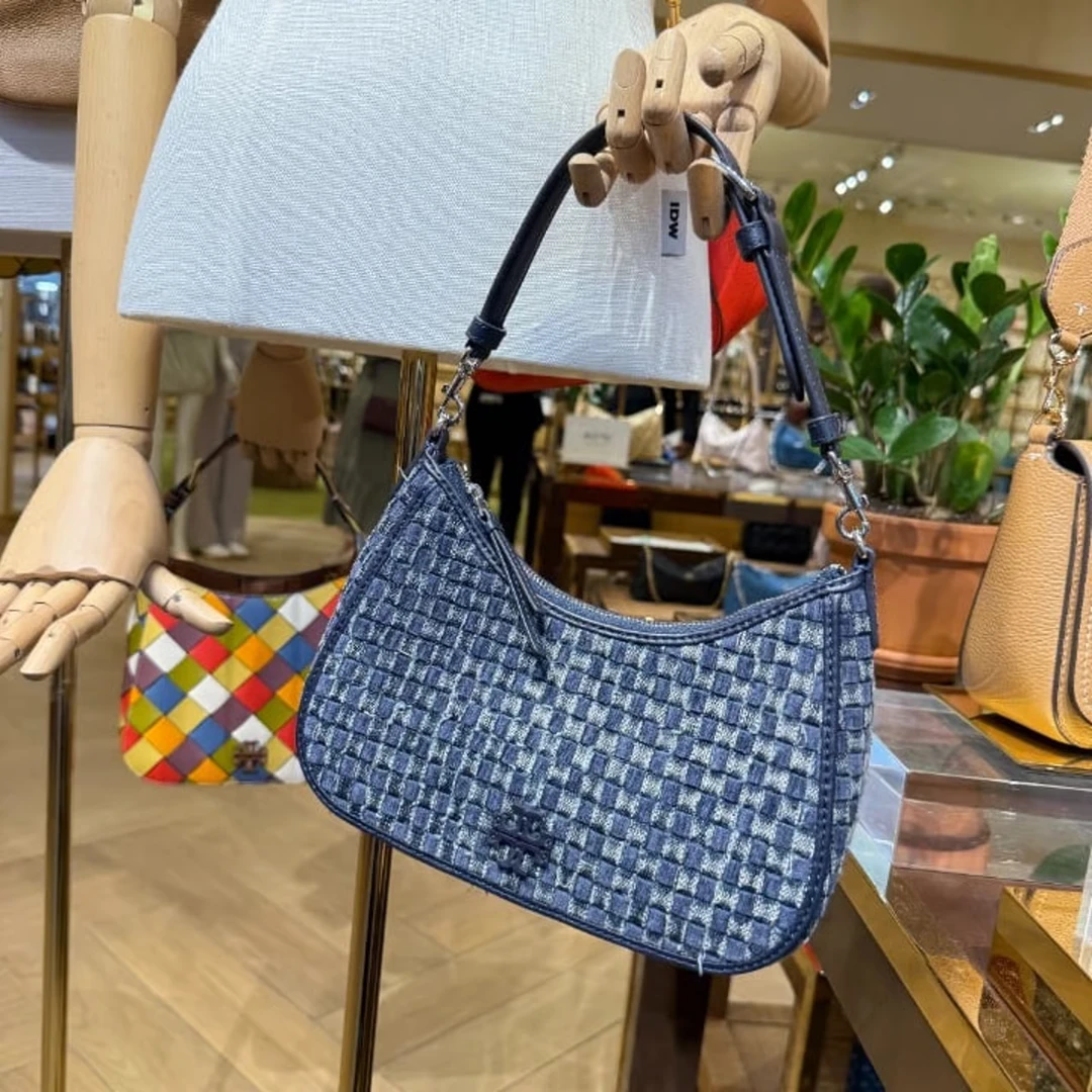 ToryBurch/汤丽柏琦 THEA 女款 丹宁斜挎包 23*7*12