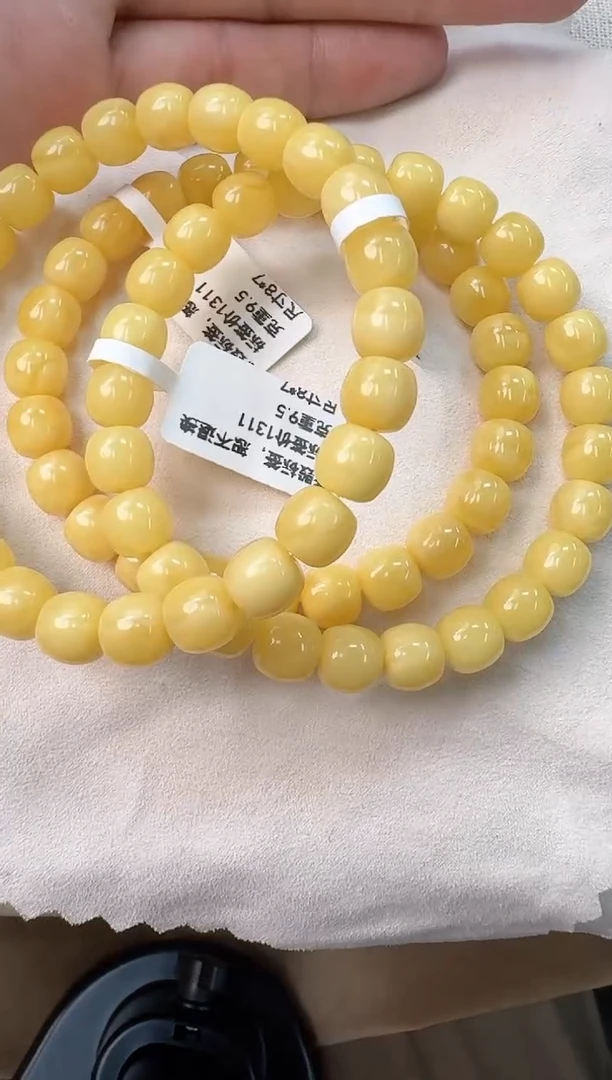 手串蜜蜡未镶嵌蜜蜡手串多样性发货发其一