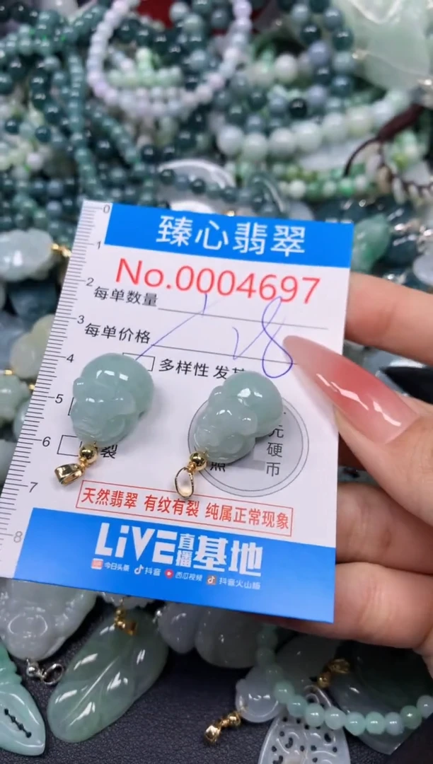 【闪购商品】翡翠颈饰未镶嵌含绳0004697