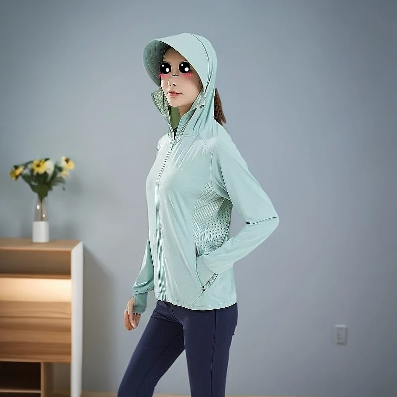 【慧姐】917时尚新款户外时尚潮流防晒衣女运动防晒服工装裤