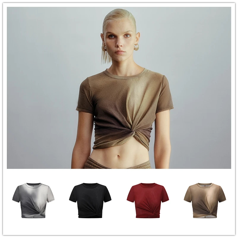 【LOCAT】OUDE WAAG 25SS 纽结圆领短T恤 TP13C1BL900