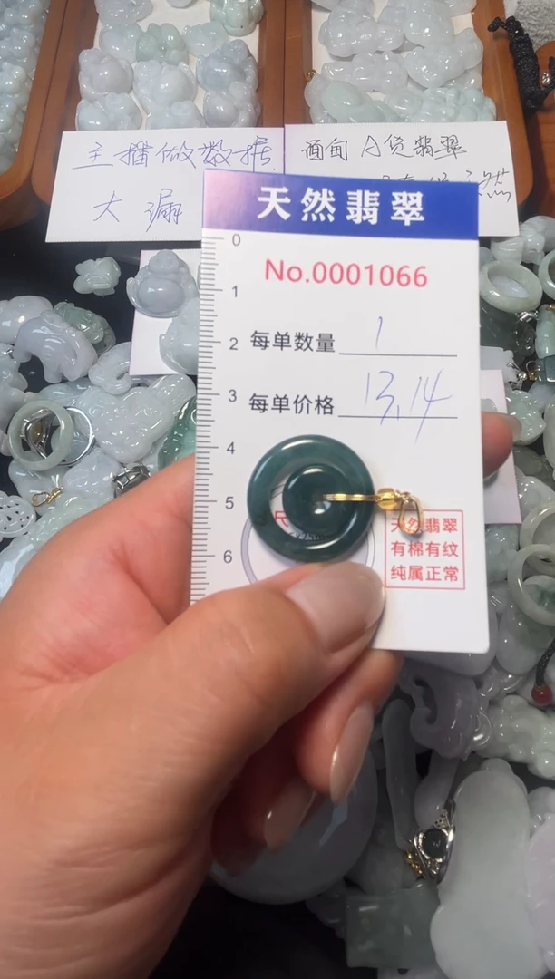 翡翠未镶嵌吊坠(不含链)1066