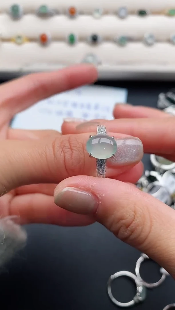 银S925镶嵌戒指翡翠11111111+2