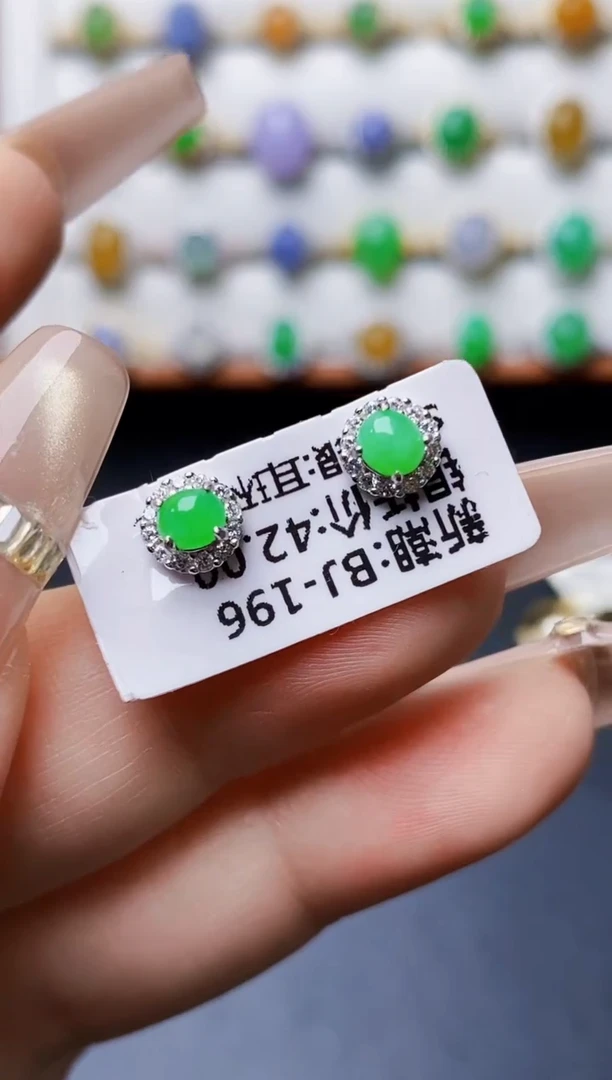 银S925镶嵌戒指翡翠0372