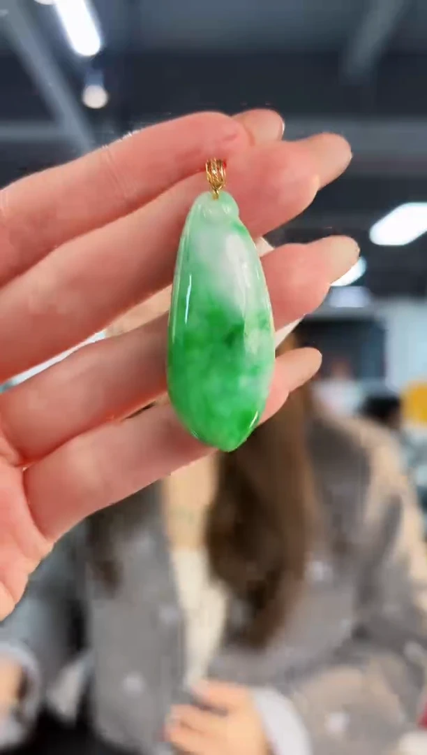 【闪购商品】翡翠颈饰18K金镶嵌缅料A货/支持复检/一件