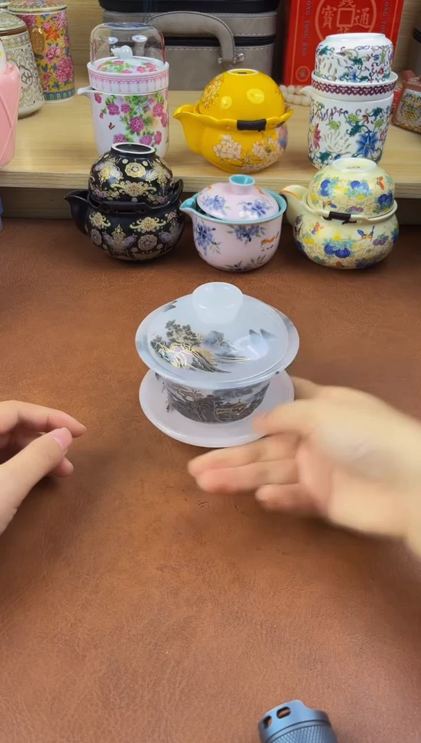 陶陶瓷茶具摆件旅行套组