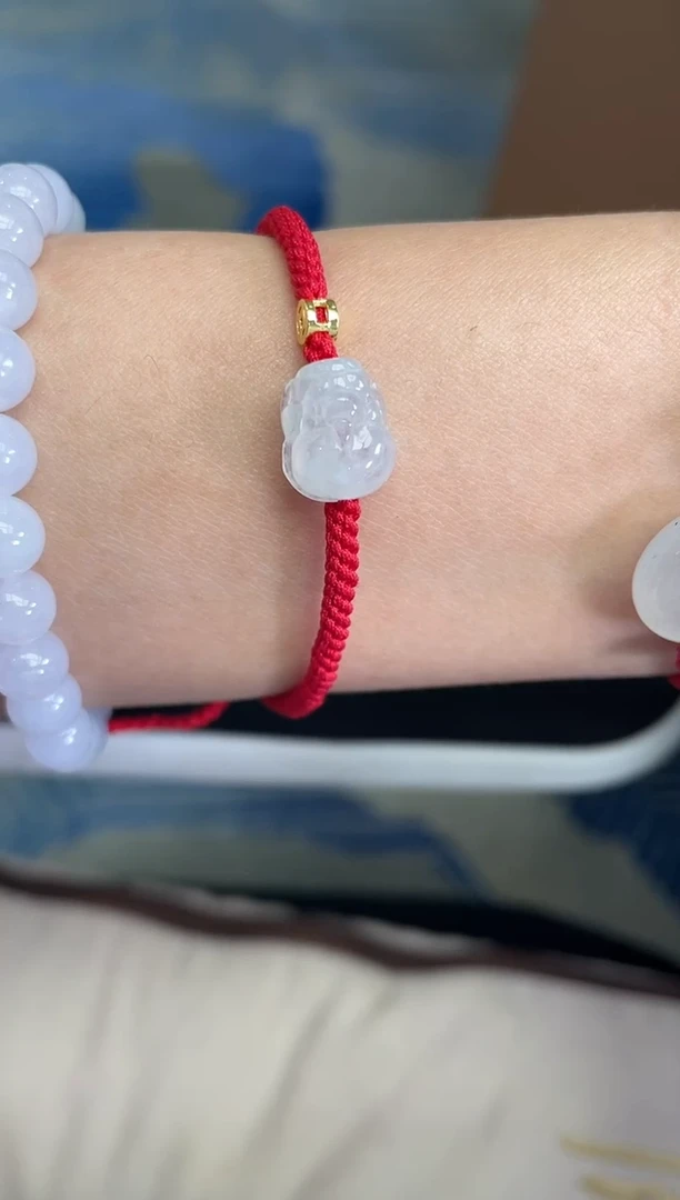 未镶嵌手绳定制翡翠?*e貔貅手绳