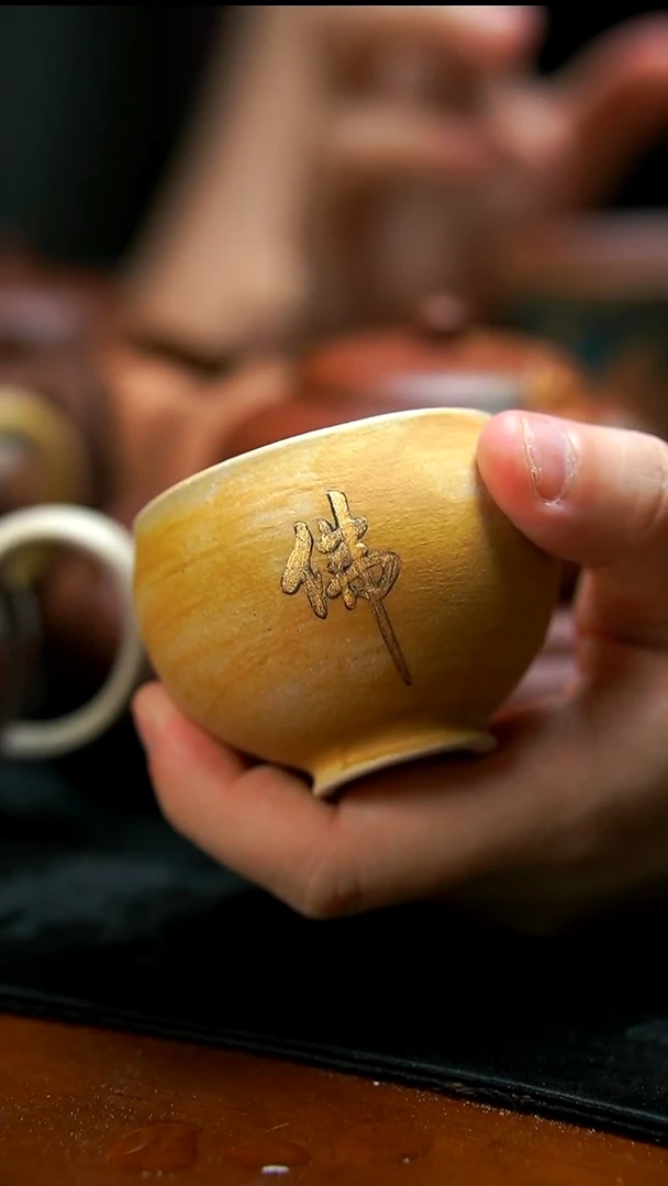 茶壶紫砂白泥佛心杯