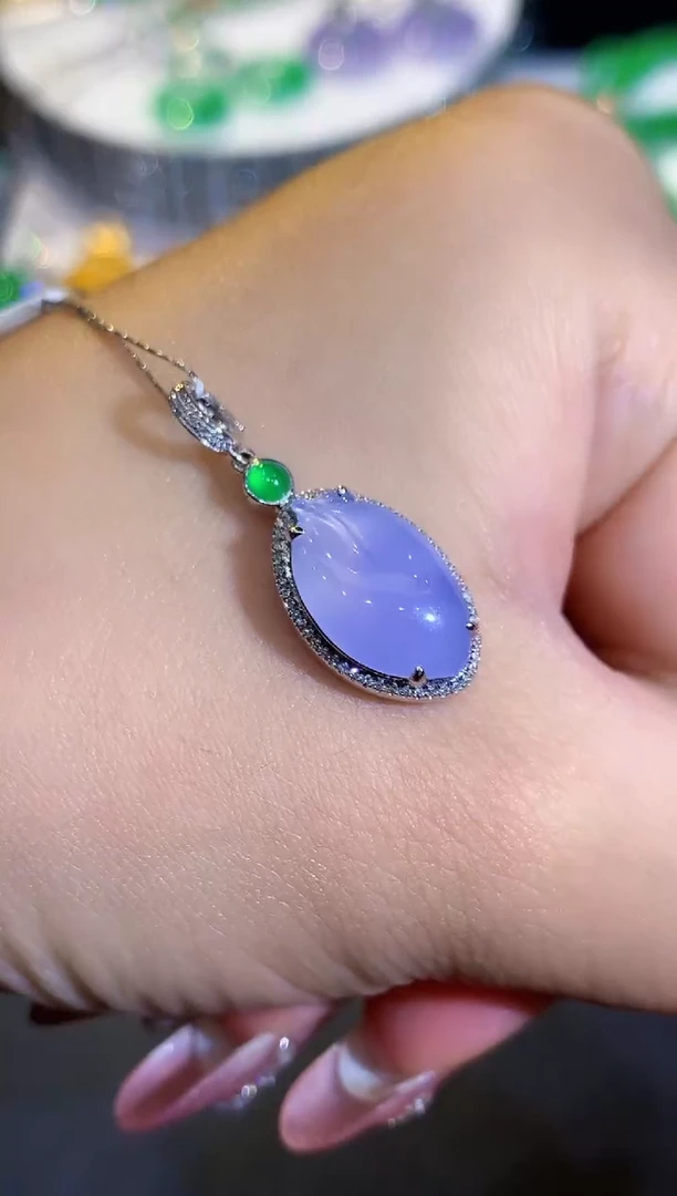 吊坠(不含链)18K金镶嵌翡翠ZJ多样性发其一